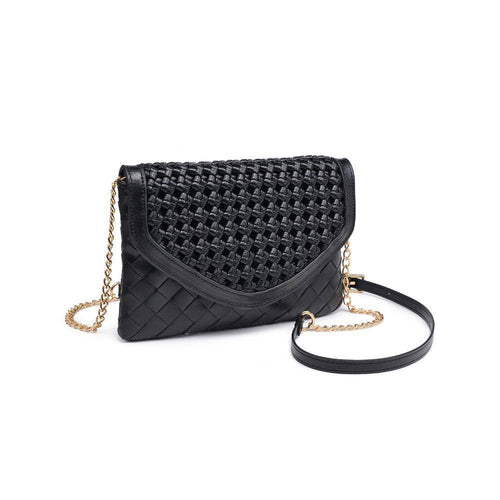 Emma Woven Crossbody: Black