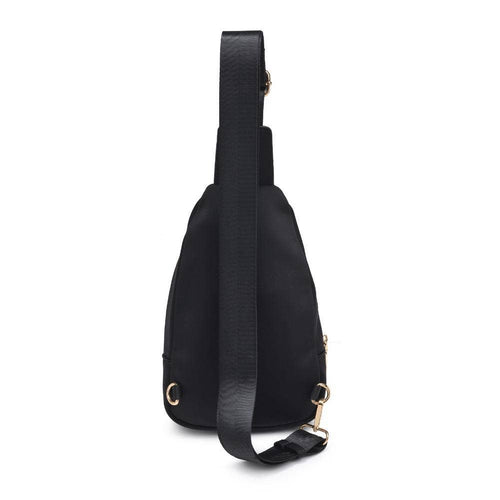 Hailey Woven Neoprene Sling Backpack: Black