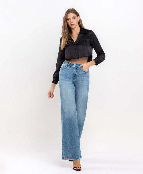 Parker high rise wide leg jean