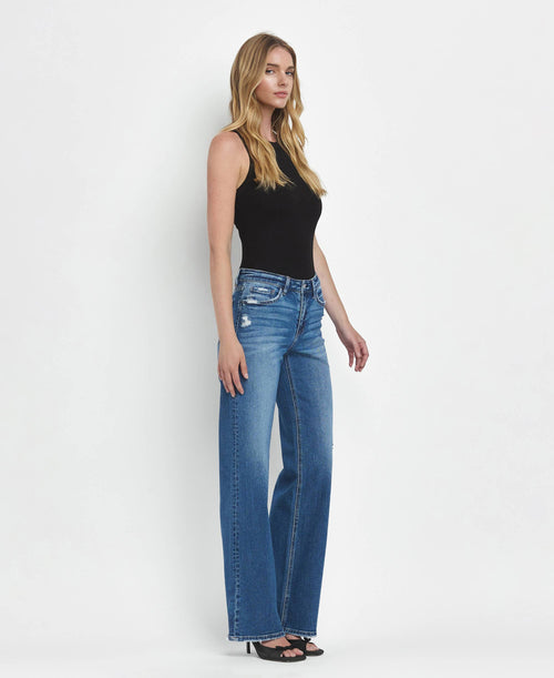 Jayne mid rise wide leg jean