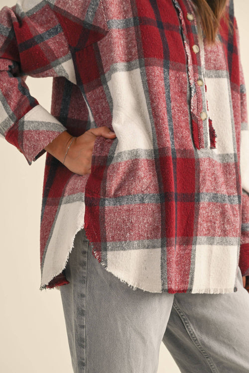 Ashton plaid pullover top