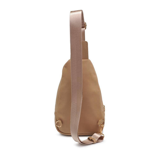 Hailey Woven Neoprene Sling Backpack: Natural