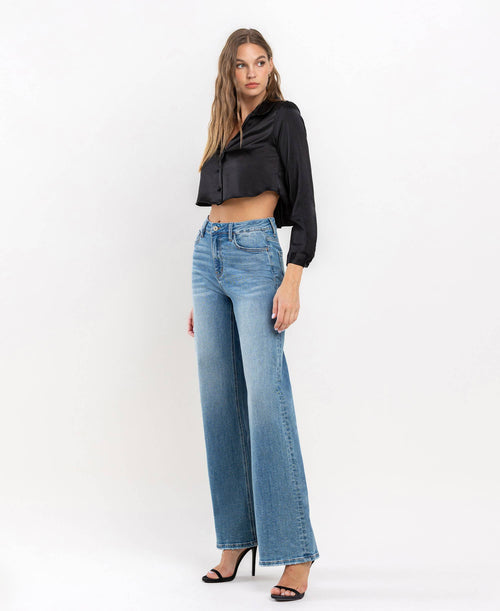 Parker high rise wide leg jean