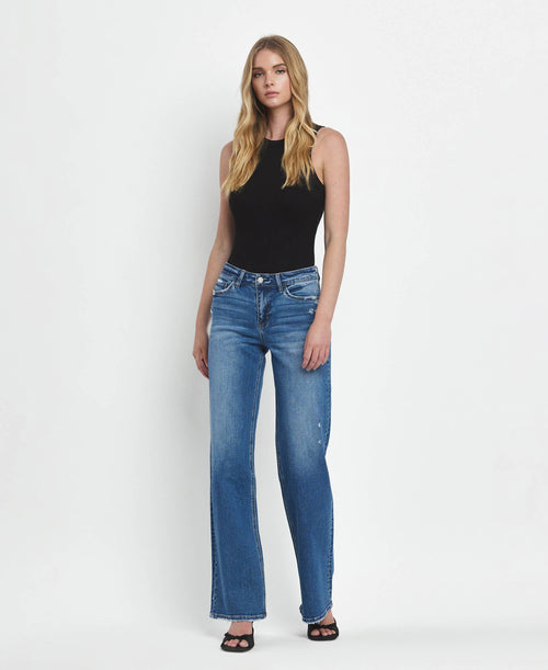 Jayne mid rise wide leg jean