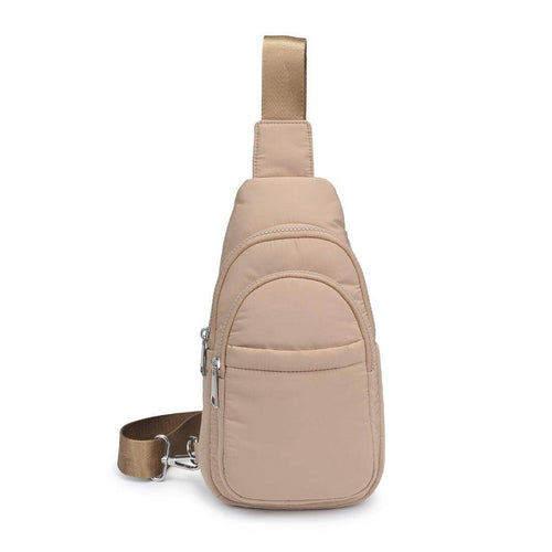 Kenny Nylon Sling Backpack: Natural