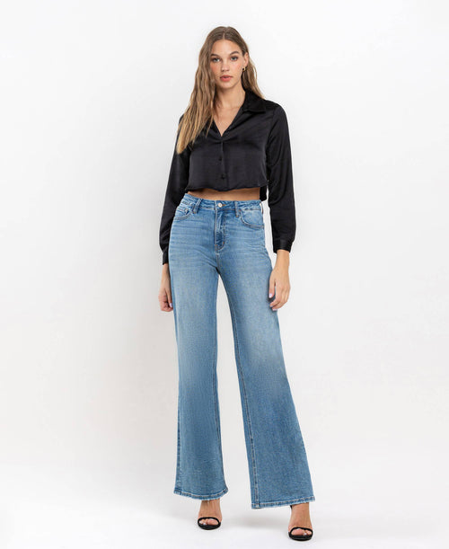 Parker high rise wide leg jean