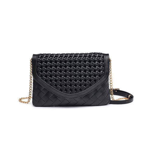 Emma Woven Crossbody: Black