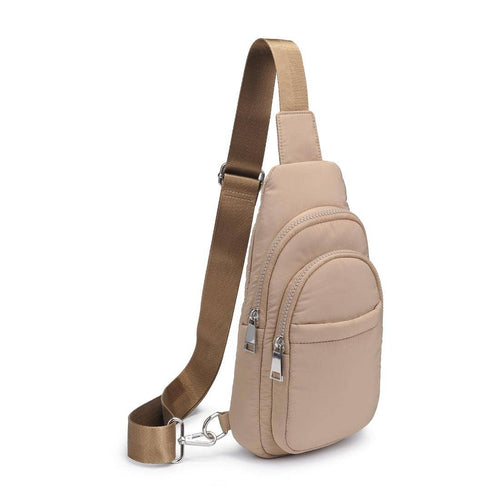 Kenny Nylon Sling Backpack: Natural