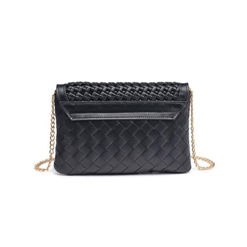 Emma Woven Crossbody: Black