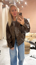 Faux leather jacket