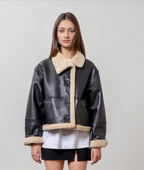 Black faux Shearling Jacket