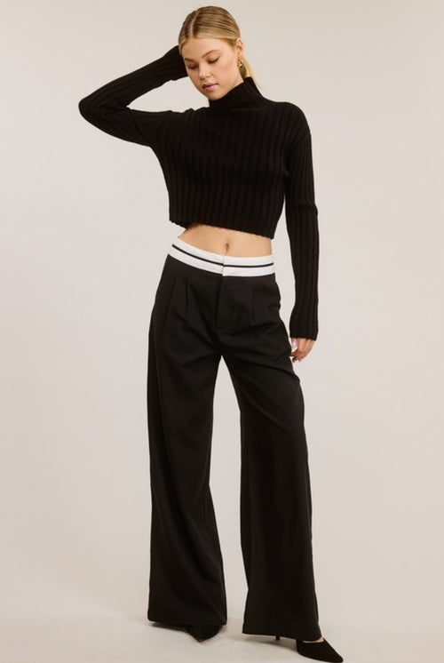 Addy black trousers with waistband