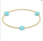 Enewton signature cross 2mm bracelet turquoise