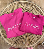 Kids Hot pink Blonde/Brunette sweatshirt