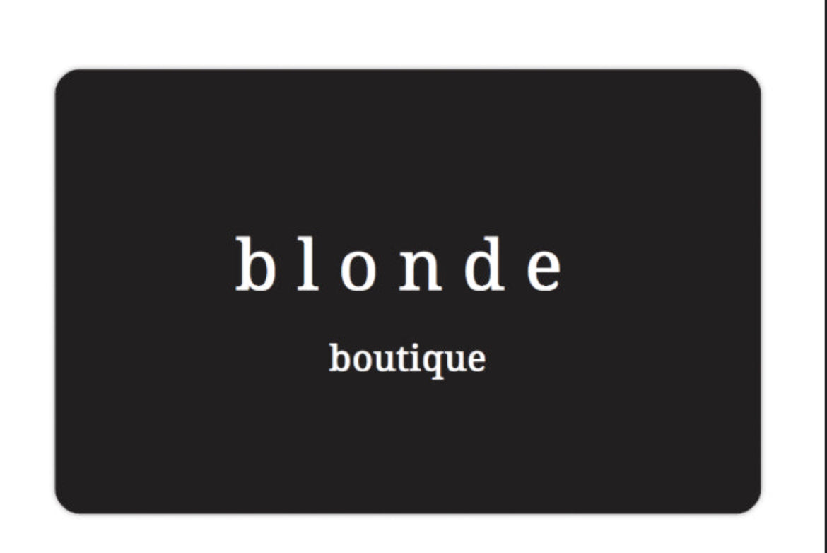 Giftcard Shop Blonde Boutique