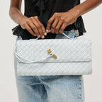 Ada Clutch Crossbody: Ice Blue