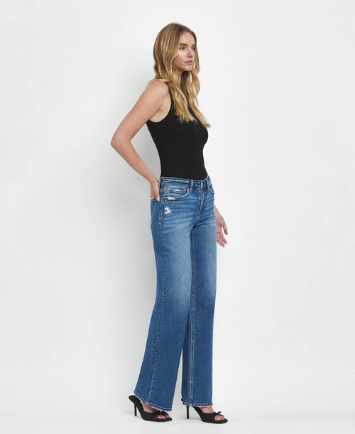 Jayne mid rise wide leg jean