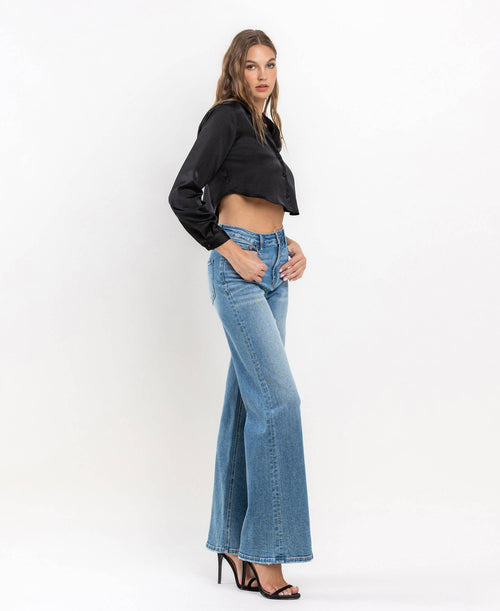 Parker high rise wide leg jean