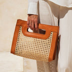 Alma Tote with Brown Leather Trim