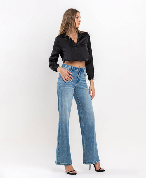 Parker high rise wide leg jean